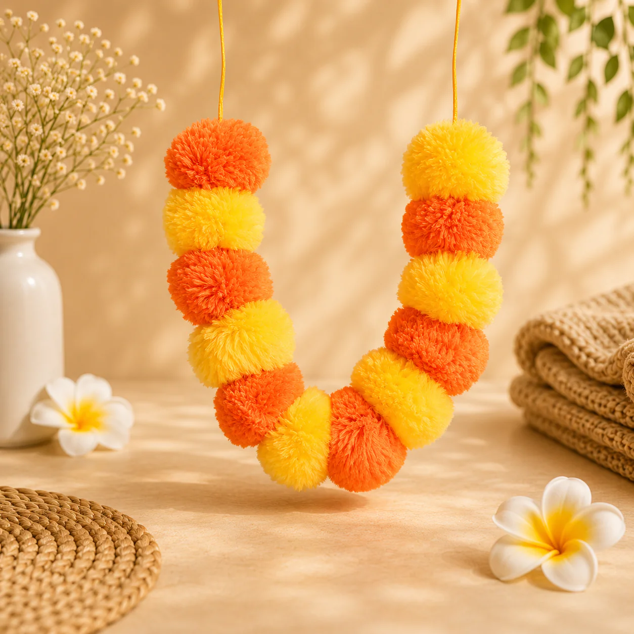 Marigold Garland (Mala) 5 Ft — fresh flowers in Kolkata